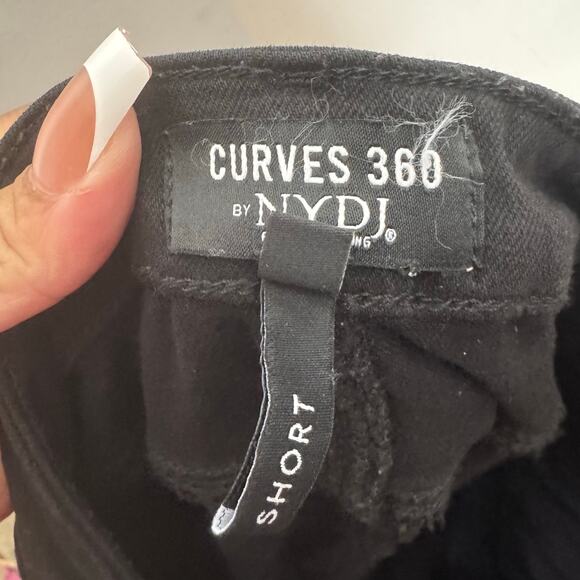 NYDJ Curves 360 Jeans Women's 8 Short Black Denim High Rise Straight Casual - Picture 9 of 13